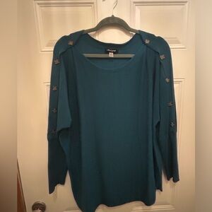 Cable and Gauge Teel Sweater.  Size 1X.
